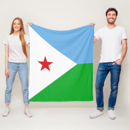 Djibouti flagga fleecefilt