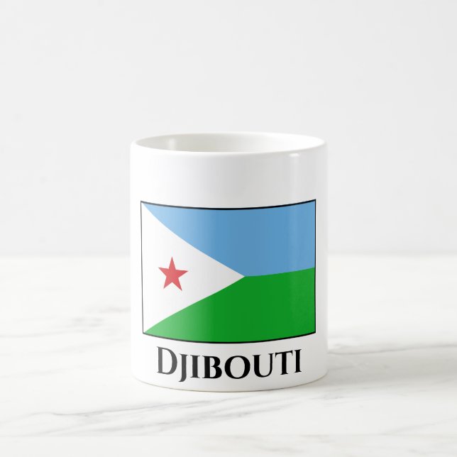 Djibouti Flagga Kaffemugg (Center)