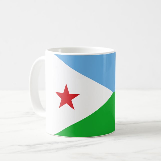 Djibouti Flagga Kaffemugg (Framsida vänster)