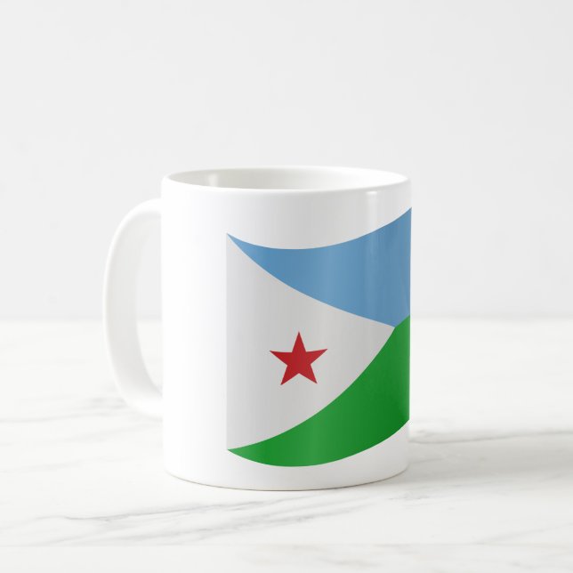 Djibouti flagga kaffemugg (Framsida vänster)