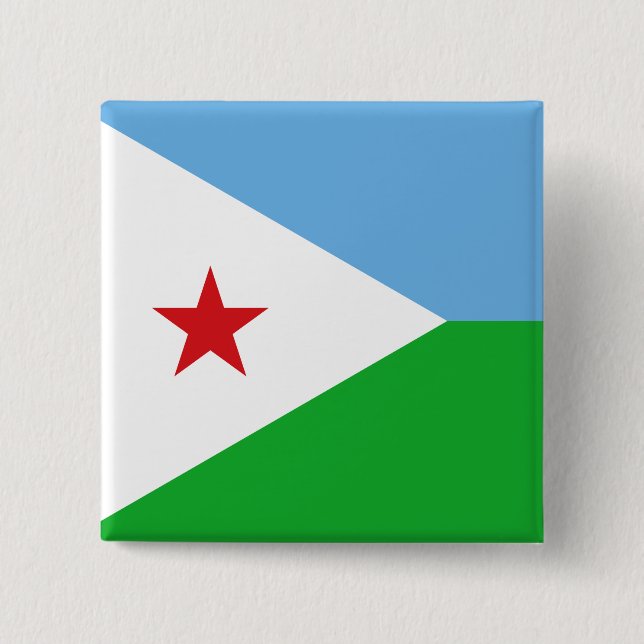 Djibouti Flagga Knapp (Framsida)