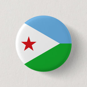 Djibouti Flagga Knapp
