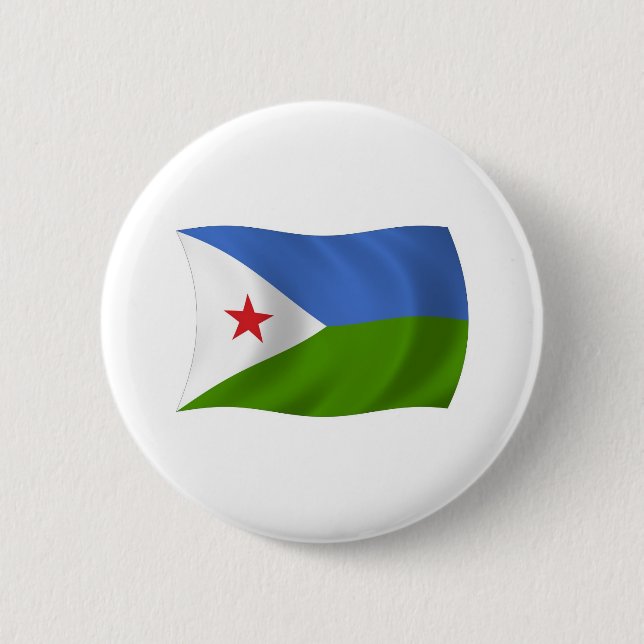 Djibouti Flagga Knapp (Framsida)