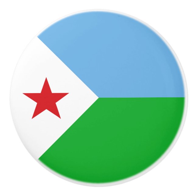 Djibouti Flagga Knopp (Framsidan)