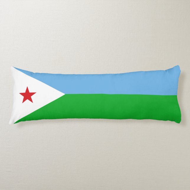 Djibouti Flagga Kroppskudde (Framsidan)