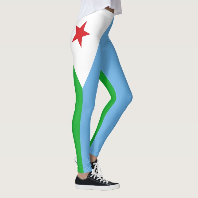 Djibouti Flagga Leggings (Höger)