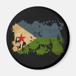 Djibouti flagga magnet