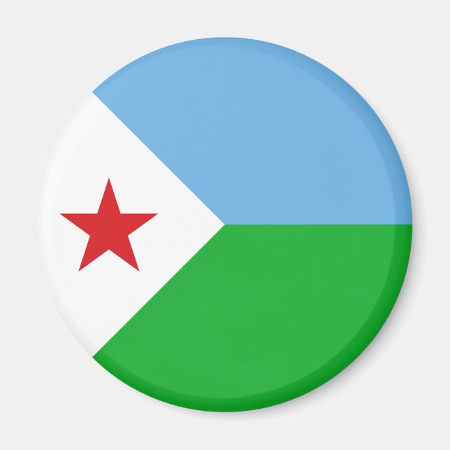 Djibouti Flagga Magnet (Framsidan)