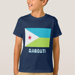Djibouti flagga med namn t-shirt