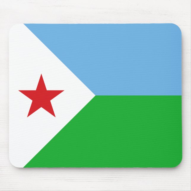 Djibouti Flagga Musmatta (Framsidan)