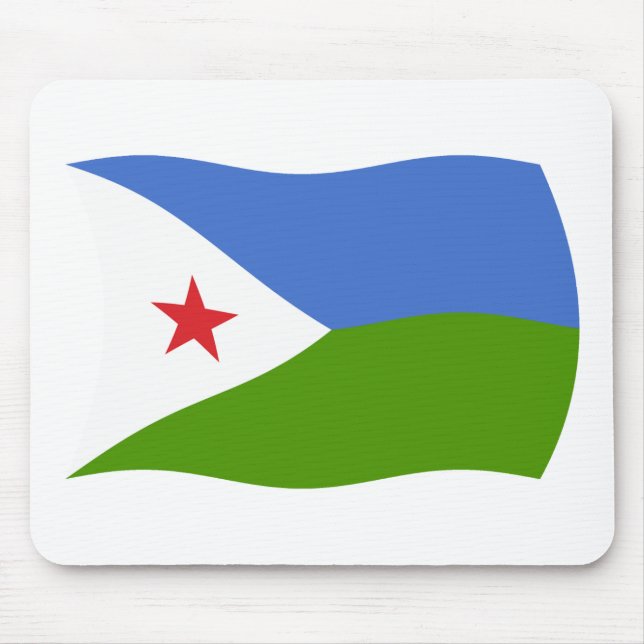 Djibouti Flagga Musmatta (Framsidan)