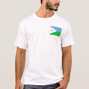 Djibouti Flagga och Karta T-Shirt