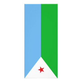 Djibouti flagga reklamkort