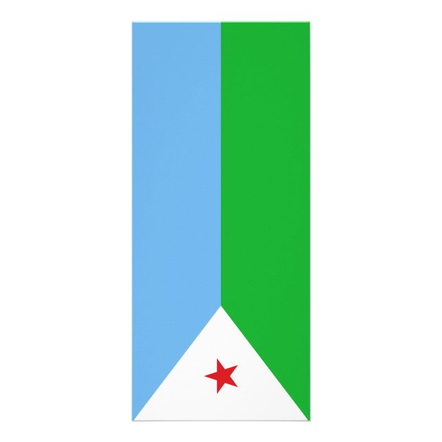 Djibouti flagga reklamkort (Framsidan)
