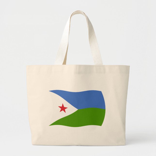 Djibouti Flagga Shoppingväska Jumbo Tygkasse (Framsidan)
