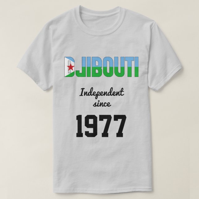 Djibouti Flagga Självständighet Firande T-Shirt (Design framsida)