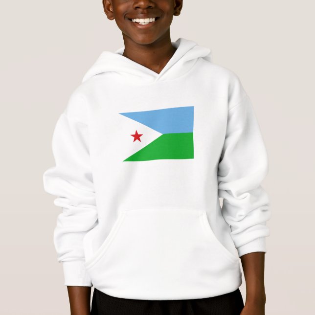 Djibouti Flagga T Shirt (Framsida)
