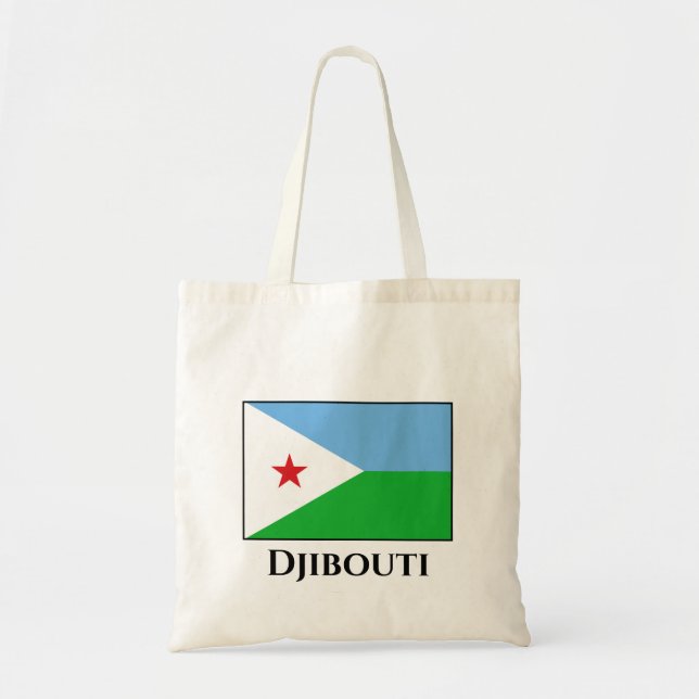 Djibouti Flagga Tygkasse (Framsidan)