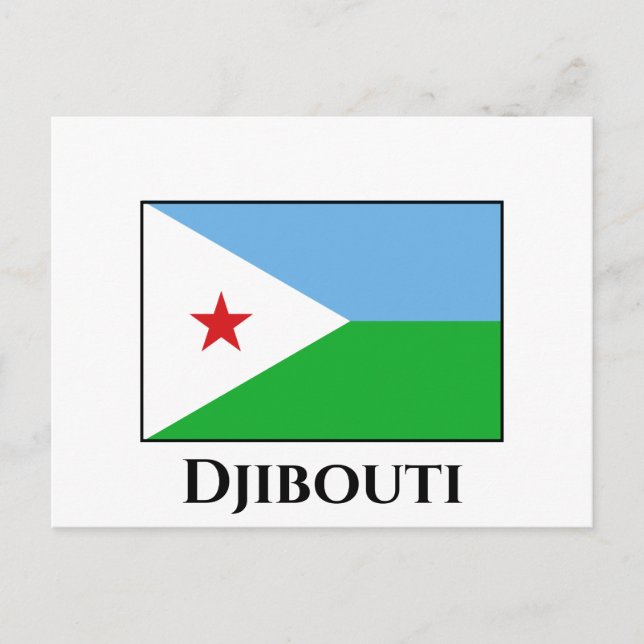 Djibouti Flagga Vykort (Framsida)