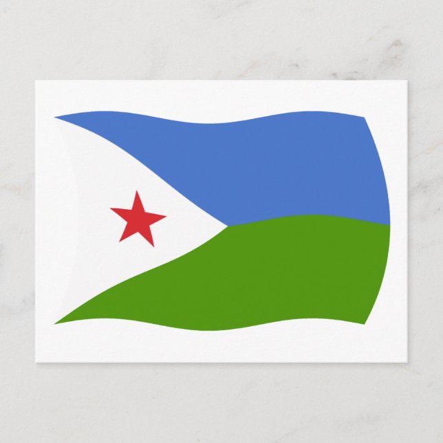 Djibouti Flagga vykort (Framsida)