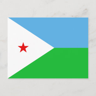 Djibouti Flagga vykort