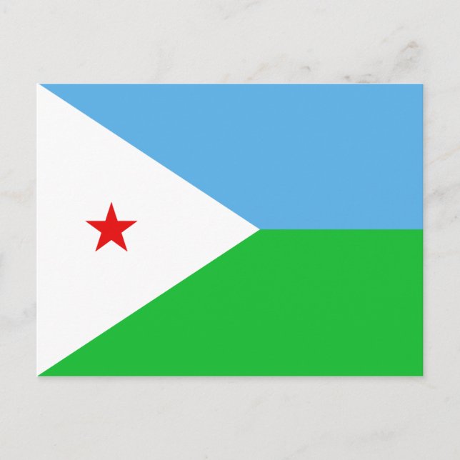 Djibouti Flagga vykort (Framsida)