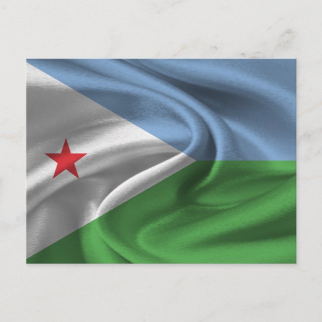 Djibouti Flagga Vykort (Framsida)