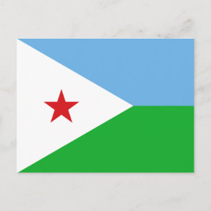 Djibouti Flagga vykort