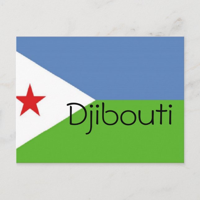 Djibouti flagga vykort (Framsida)