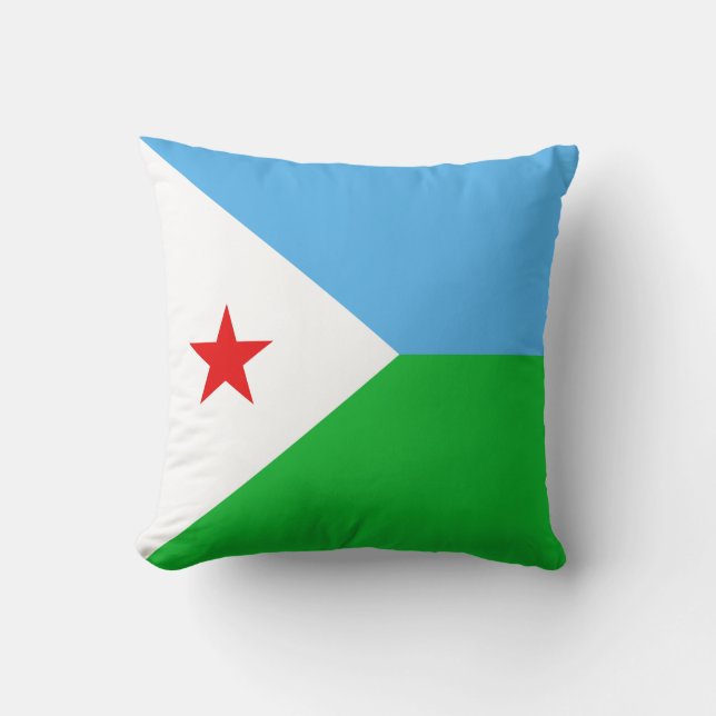 Djibouti Flagga x Flagga Pillow Kudde (Framsida)