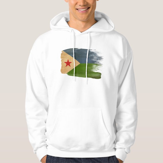 Djibouti flaggaHoodie Hoodie (Framsida)
