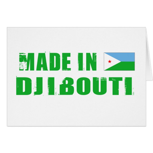 DJIBOUTI HÄLSNINGSKORT (Framsidan Horizontal)