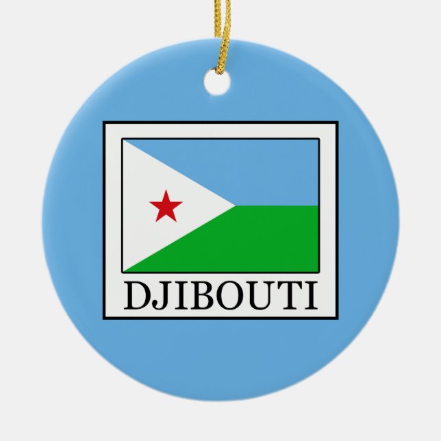 Djibouti Julgransprydnad Keramik (Framsidan)