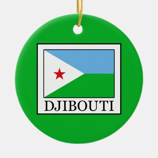 Djibouti Julgransprydnad Keramik (Framsidan)