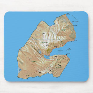 Djibouti Karta Mousepad Musmatta