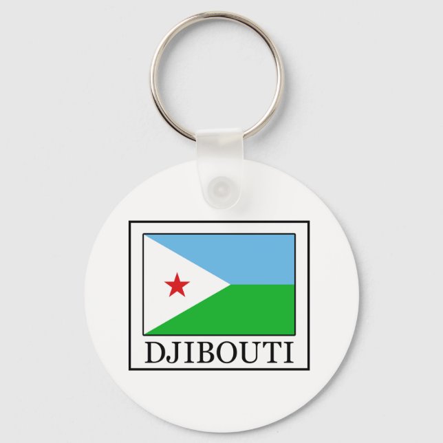Djibouti-nyckelkedja Nyckelring (Framsida)