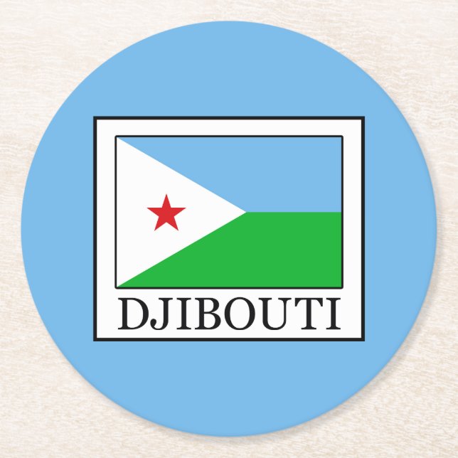 Djibouti Underlägg Papper Rund (Framsidan)