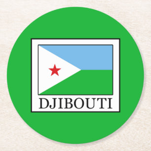 Djibouti Underlägg Papper Rund