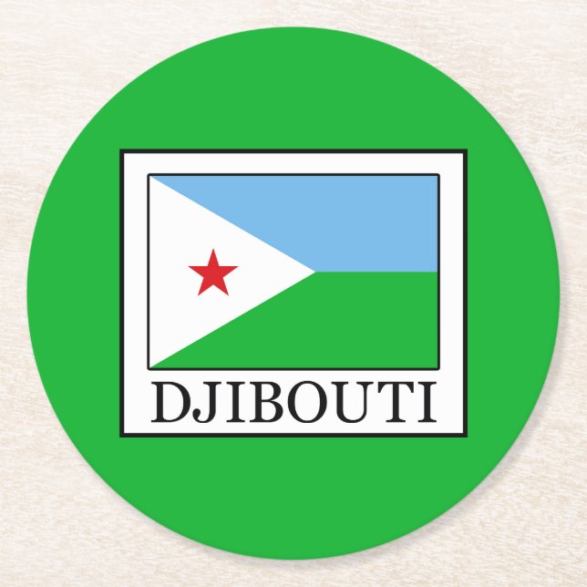 Djibouti Underlägg Papper Rund (Framsidan)