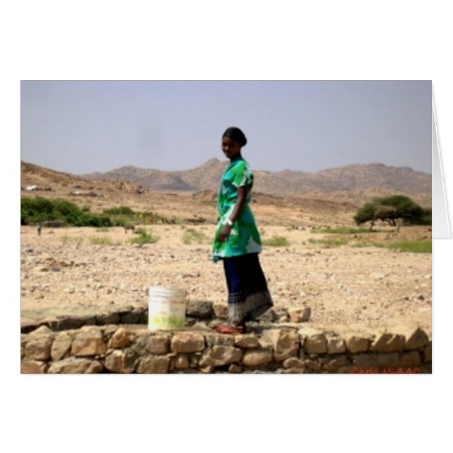 Djiboutierkvinna Hälsningskort (Framsidan Horizontal)