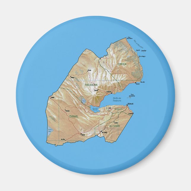 Djiboutikarta Magnet (Framsidan)