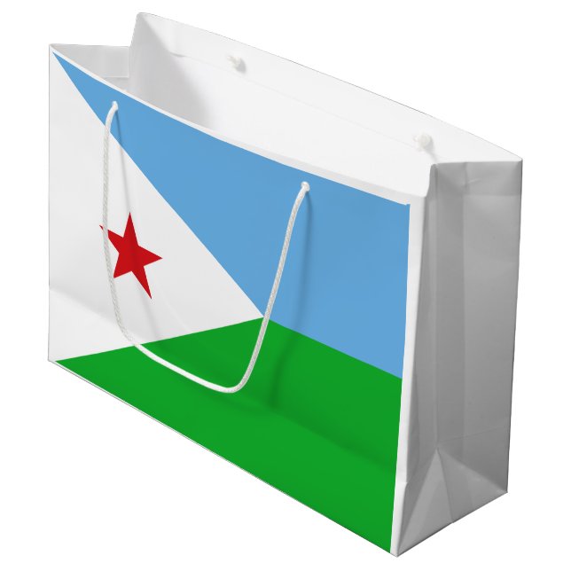 Djiboutis flagga (Framsidan Vinklad)