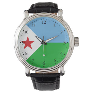 Djiboutis flagga armbandsur