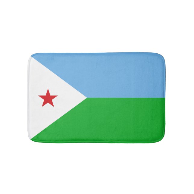 Djiboutis flagga badrumsmatta (Framsidan)