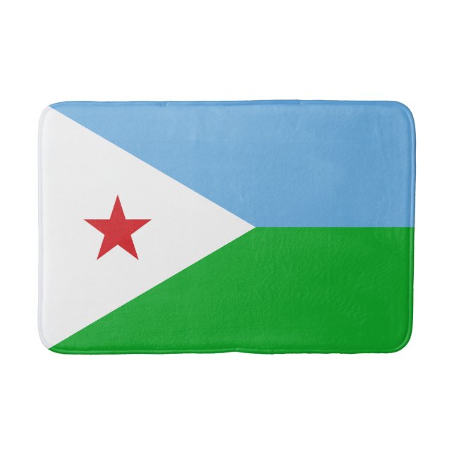 Djiboutis flagga badrumsmatta (Framsidan)