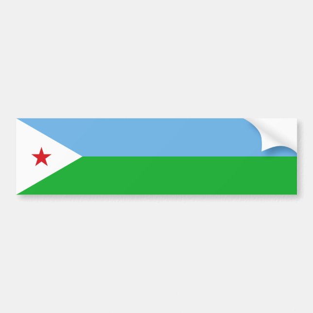 Djiboutis flagga bildekal (Framsidan)