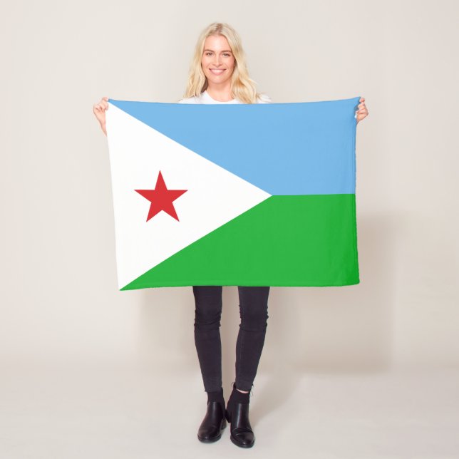 Djiboutis flagga fleecefilt (På plats)