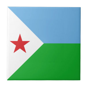 Djiboutis flagga kakelplatta