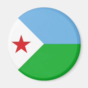 Djiboutis flagga magnet