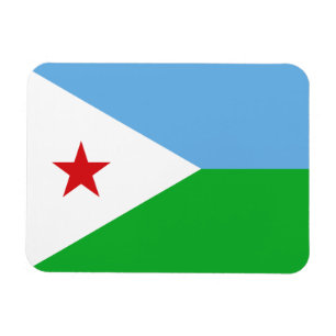 Djiboutis flagga magnet